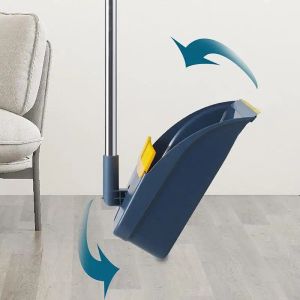 Hand Broom And Dustpan Set Upright Sweeper With Long Handle And Dustpan For Floor Upright Broom For House Cleaning For Study