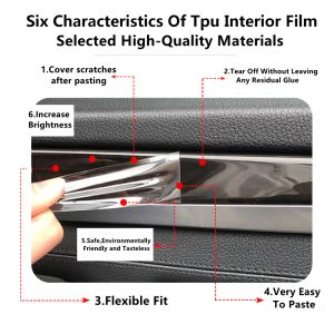 For TESLA MODEL S/X 16-20 Car Interior Center Console Transparent TPU Protective Film Anti-scratch Repair Film Accessories Refit