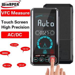 Touch screen winapex completamente automatico smart true rms digitale multimetro 6000 conteggio ac dc ampermetro voltmetro vfc transistor tester