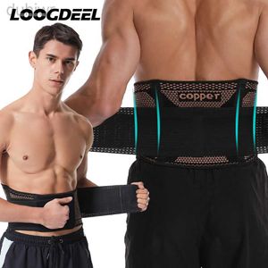 Slimming Belt LOOGDEEL Sports Adjustable Copper Waist Support Brace Compression Belt Gym Fitness Waist Trainer Girdle Lumbar Waist Back Guard 240409