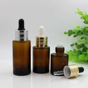 Storage Bottles 30ML Brown Glass Bottle Whitening Dropper Essential Oil Serum Toner Spot Removal Liquid Hyaluronic Skin Care Cosmetic