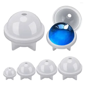 Bakning formar 5Size Silicone Round Ball Mold 3D Jewelry Making Cake Epoxy Harts Dekorativ hantverkskonst sfärisk mögel