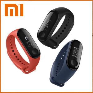 Pulseiras origina xiaomi mi banda 3 pulseira inteligente OLED Big Touch Screen 5Atm impermeabilizada Mensagem de pressão cardíaca Rastreador de freqüência de pulseira Relógio de pulseira