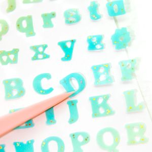 Yoofun colorato lettere carine adesivi adorabili alfabeto etichetta appiccicosa per la scuola materna per le forniture per uffici di cartoleria