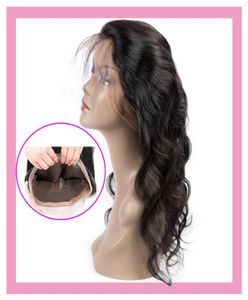 Cabelo humano peruano 360 Lace Frontal Body Wave Fechamento Parte 360 Cor frontal nautral 822inch Whole1602471