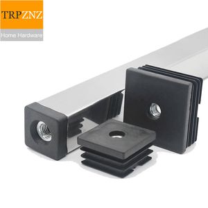 Rectangular Pipe plugs with nut M8 hole,Square tube plug,Pipe Cover, Table and chair shelf mat Inner cap,Furniture feet