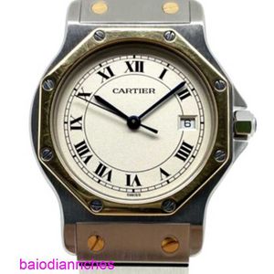 Orologi di lusso Ronde de Carters orologi Carters Santos Ronde Octagon 187902 30mm 18K oro e ss Womens Watch Case fnzz