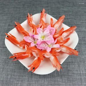 Decorative Flowers 1pc Simulation Shrimp Artificial Food Vegetables Lobster Crab Model Shooting Prop Fake Kitchen Decorations