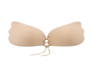 Kobiety Kobiety Butterfly Push Up Bra Invisible Stick na samozadowoleniu przednie bandaż sznurowanie stanika bez pleców bez ramiączek Cup47772043