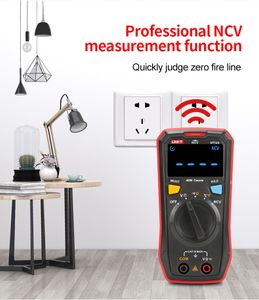 QHTITEC MINI Digital Multimeter Autol Range UT123 3999 Räkna AC DC -spänningsmätare Temperatur NCV Kontinuitetstestare