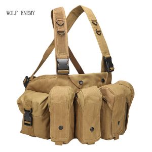 AK Sengle Rig Tactical Vest Airsoft AK 47 Molle Magazine Magaze Magaze Военный оборудование наружное