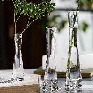 1PC透明なガラスの花の花瓶小さな花瓶の水耕栽培植物花のテラリウム贅沢室のテーブルホーム装飾結婚式の装飾