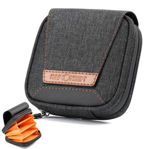 K F Concept 4 Slots Lens Filter Case Bag with Inner Pocket Carrying Filters Camera Pouch for 37mm95mm ND UV CPL Storage 240327