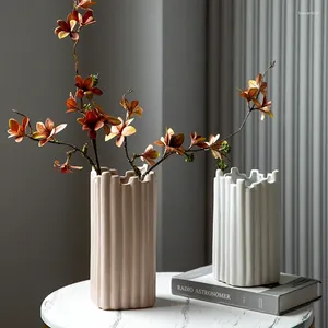 Vases Nordic Gear Irregular Art Ceramic Vase Decoration Living Room TV Cabinet Dry Flower Arrangement Home