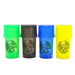 Aksesuarlar 44mm 3 Parça Plastik Tütün Öğütücüler Duman Mağazası CNC Diş Filtre Net Kuru Çeki Teslim edilebilir Shisha Pen Bong Grinder Del Dhpcm