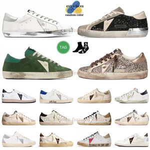 Golden Goise Dress Shoes Designer Sneakers Womens Low Goode Sneakers Superstar Dirty Super-Star Ball Star White Pink Green Ball Star Trainers Outdoor Shoes 35-46
