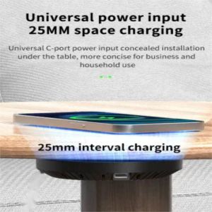 شاحن الشحن غير المرئي الشاحن اللاسلكي 40 مم تحت الطاولة Qicibatible Charger Furniture Despant Wireless Charging Station for iPhone 14/13/12