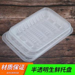 使い捨て食器新鮮なトレイ半透明の長方形のプラスチックフルーツとポークパッケージボックス