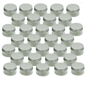 Storage Bottles 100PCS Wholesale 30ml Transparent Plastic Cosmetic Cream Jar With Aluminum Cap Filling Bottle Empty Small Capacity