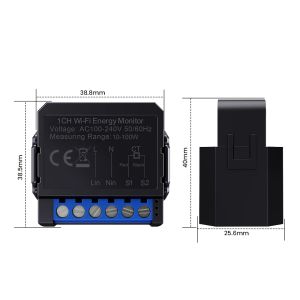 Tuya WiFi Energy Monitoring Monitoramento Chave de energia Tensão de corrente Medidor de corrente Estatísticas em tempo real