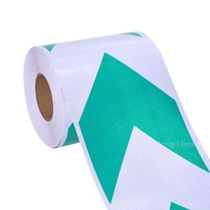 20cm*5m Waterproof Arrow Reflective Tape Outdoor High Visibility Safety White-Green Sticker Adhesive Reflectors Film For Vehicle