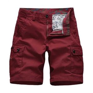 Men's Shorts Commercial Shorts Mens Summer Military Multi Pocket Shorts Combat Suit Solid Set Tactical Mens Shorts 28-38 J240409