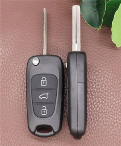 Ocut Blade 3 -knappar Vänd fjärrkontrollen Key Case Shell för KIA -bilnycklar Tomt Case Cover Ersättningsnyckelskal för KIA6982098