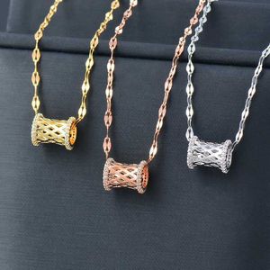 Hänghalsband Sinleery Trend Rose Gold Silver Necklace Rostfritt stålhalsband Lämplig för kvinnors bröllopstillbehör Jewelryq