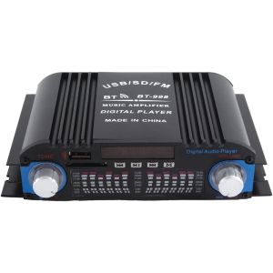 Amplificador de som HiFi Digital 4 canais amplificadores de áudio Bluetooth Player de karaokê FM Suporte ao controle remoto controle