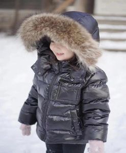 Unisex Wintermantelmantel für Jungen Mädchen Kleidung 210 Y Kinder039s Kleidung verdicken Oberbekleidung Jacken mit Naturfell HO2391732