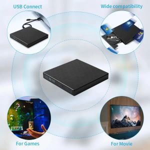 AMMTOO External DVD Drive USB 3.0 Portable +/-RW Player for CD ROM Burner Compatible with Laptop Desktop PC Windows