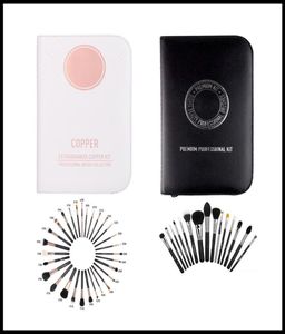 EPACK SET 29 15st Cosmetic Single Make Up Powder Foundation Brush vinklad platt topp Base Liquid Cosmetic2450203