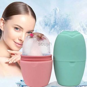 Face Massager Facial Ice Globes Skin Cooling Ice Roller Mold DIY Body Beauty Massage Eyes Treatment Mold Cube Tools Face Silicone Facial D4C3 240409