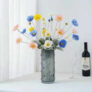 Dekorativa blommor 10st/Lot Artificial Bouquet for Home Decor Wedding Decoration Craft Vases Flower DIY Accessories LSAF077