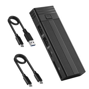 Kartlar M.2 Sabit Disk Kutusu Typec SATA NVME Protokolü USB3.1/3.2 10G USB HUB TF SD Kart Okuyucu PC Mobil SSD GÜNLÜK