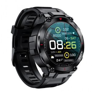 時計男性スマートウォッチK37 GPSアウトドアスポーツフィットネストラッカーブレスレットビッグバッテリースーパーロングスタンバイヘルス監視スマートウォッチ