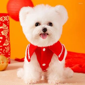 Abbigliamento per cani cappotto per animali domestici abbigliamento per animali domestici rosso cucciolo vestito nobile vestiti nobili orsacchiotto inverno cardigan xs-xl