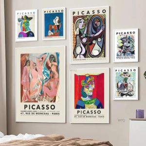Picasso soyut bayan renk blok duvar sanat tuval boyama nordic poster ve baskılar oturma odası yatak odası dekor için duvar resimleri