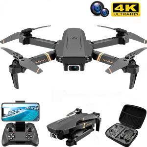 ドローンV4 wifi fpvドローンwifiライブビデオFPV 4K/1080P HD広角カメラ折りたたみ式高度耐久性rc Quadcopter