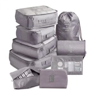 2024 9 części zestaw organizatorów podróży torby magazynowe walizki Zestaw pakietów Set STEALACE PRZETWARNE ORGANIZACJA BAGATE