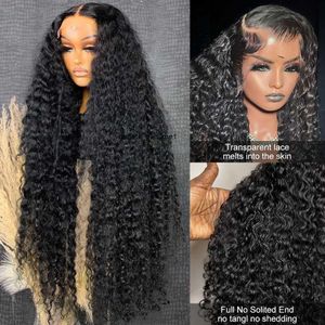 服を着て、毛むくじゃらの巻き毛を着て、かつらhd透明なレースGlueless Wig Brazilian Deep Wave Lace Frontal Wig Preplucked