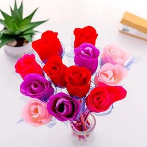 1 kawałek Lytwtw Cute Kawaii Rose Flower Ballpoint Pen Pen Office School Dostarcza papiery papiernicze Kreatywny słodki ładny piękny miękki pióro