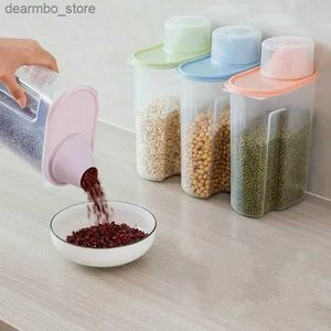 Food Jars Canisters New Lare rain Storae Tank Kitchen Food Storae Box Sealed Jar Plastic Can Batch food container storae L49