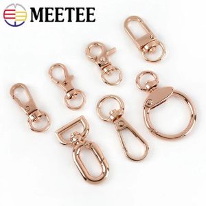 10st rosegold väska spännen metall hummerklippklipp krokar ryggsäck rem bälte carabiner hängare diy hårdvara sömnadstillbehör