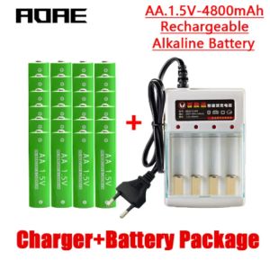 AAA ładowarka baterii zupełnie nowa 1,5 V 4800 mAh Oryginalna AA AA Zegar baterii zabawka Mysz Mysz Szybka ładowanie długą żywotność