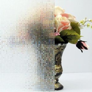 Window Stickers 90 300 Cm 3D Stained Mosaic Decorative Film Sun Block Glass Frosting Christmas Decorations For Home Cover