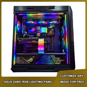 Kühlung ROG GX601 Case RGB Lighting Panel anpassbare Strix Helios PSU GPU Bracket Argb Light Board Mod PC Gamer Plate Aura Sync