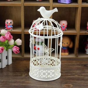 Candle Holders Holder Hollow Bird Cage Iron Butterflies Multipurpose Stand For Living Room Tealight Hanging Lantern