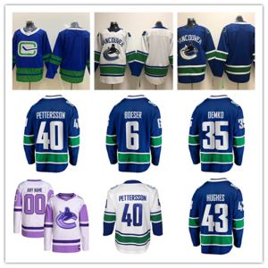 Ванкувер Custom Canucks хоккейные майки 88 Nils Aman 53 Teddy Blueger 6 Boeser Brock 82 Ян Коул 35 Тэтчер Демко 51 Марк Фридман 8 Конор Гарланд 17 Филип Хронек