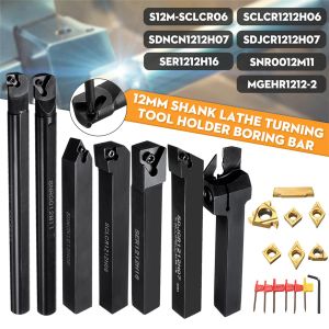 1set Shank svarv Turning Tool 16mm 12mm 8mm Holder Boring Bar svarvverktyg svarvskärare Metall Turning Rod Holders Carbide Inserts